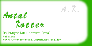 antal kotter business card